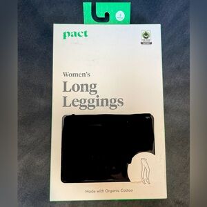 Pact women’s organic cotton leggings, black, size small